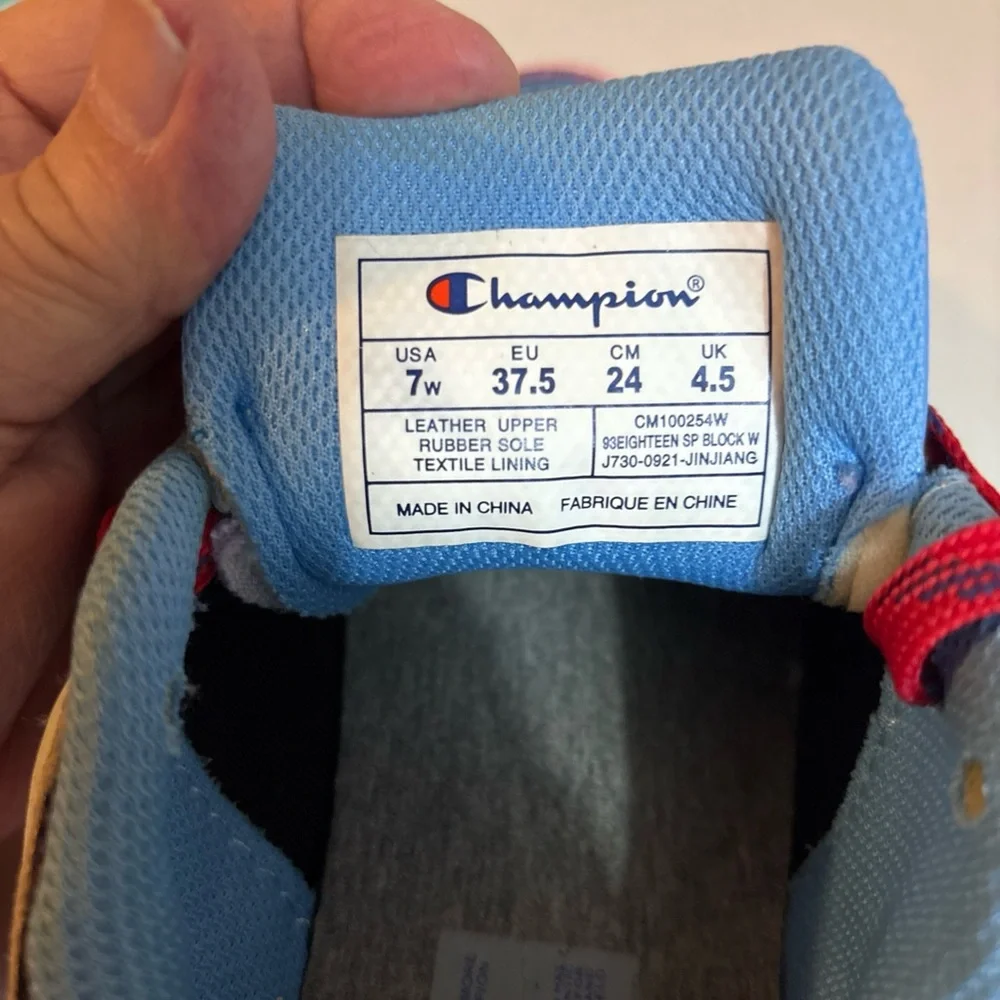 Champion Athletic Shoes in Blue, Pink,‎ and Red